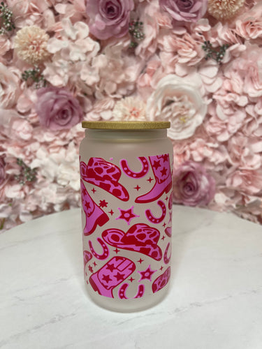Cowgirl Glass Cup
