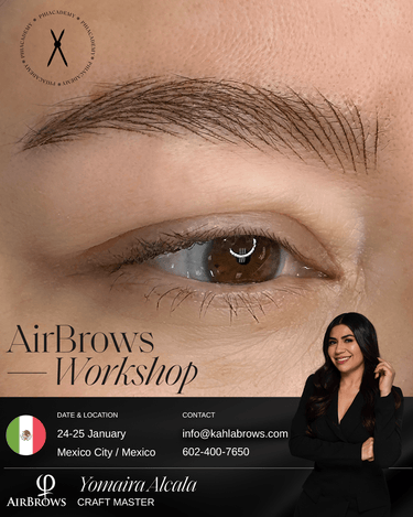 AirBrows (Machine Hairstrokes) In - Person + Online Program / Mexico City, MX / January 24 & 25, 2026
