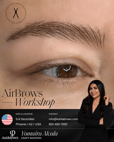 AirBrows (Machine Hairstrokes) In-Person + Online Program / Phoenix, AZ / December 5 & 6, 2026 (CLASS IN ENGLISH)