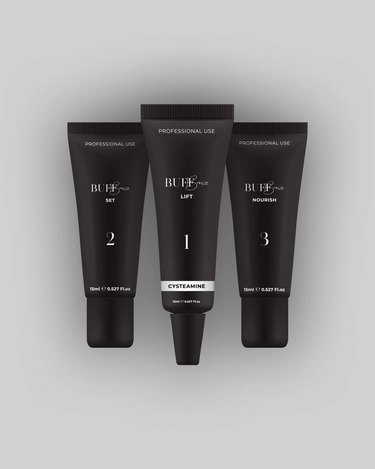 CYSTEAMINE BROW & LASH LAMINATION KIT - 1,2 & 3 STEPS - 3 X 15ML TUBES - BUFF BROWZ