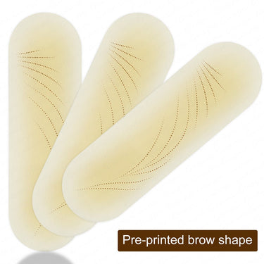 Pre - printed Brow Shape Practice Skin Sheet 10 pcs