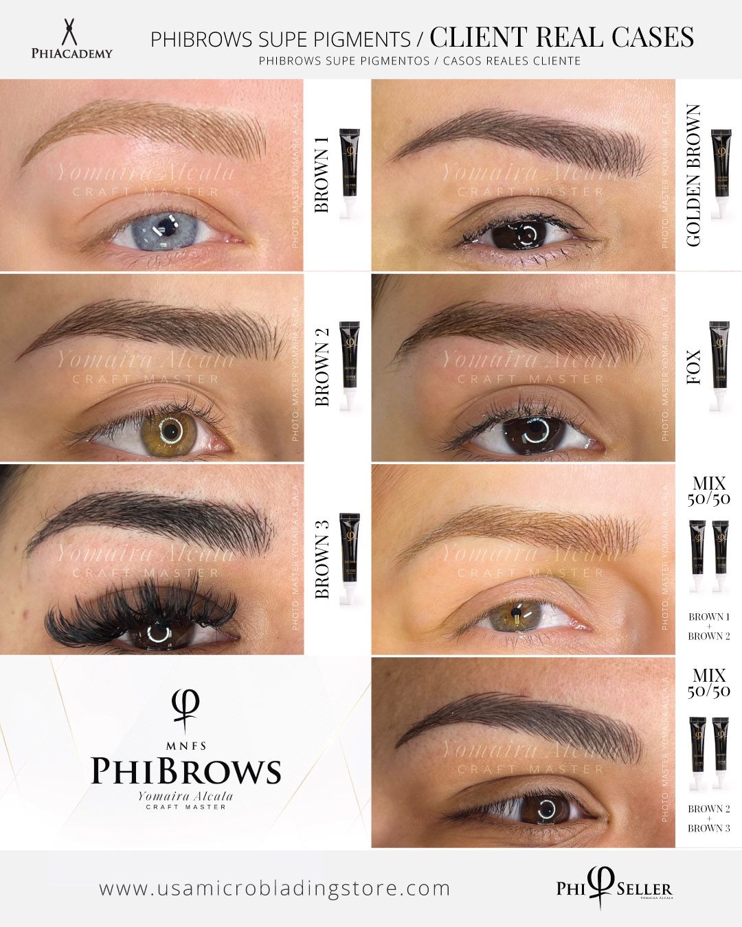 PhiBrows Microblading Basic Pigment Collection SUPER
