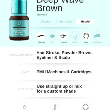 Deep Wave Brown Shading & Hairstrokes PMU Pigment 10ml