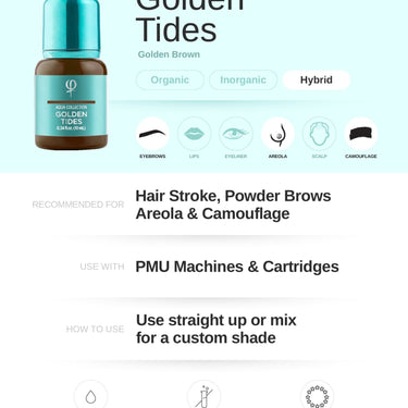 Golden Tides PMU Shading & Hairstrokes Pigment 10ml