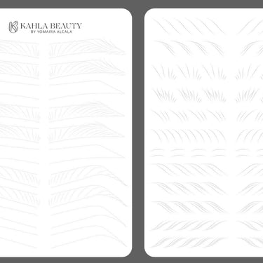 Kahla Beauty Silicone Nano Brows Practice Skin Pattern 1 (5 pcs)