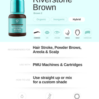Riverstone Brown PMU Shading & Hairstrokes Pigment 10ml